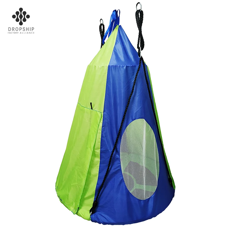 SA-010 2020 factory hot sale Children outdoor Fabric hanging saucer swing canopy swing tent