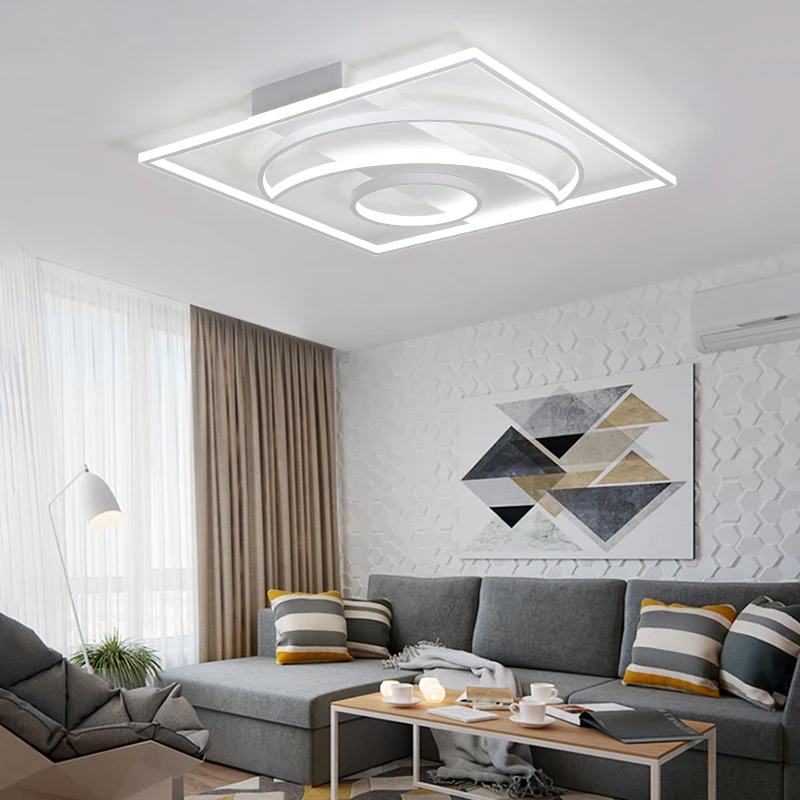 Royaleyes современный новый дизайн освещение Led Для Гостиная Спальня Кабинет белый/черный люстра