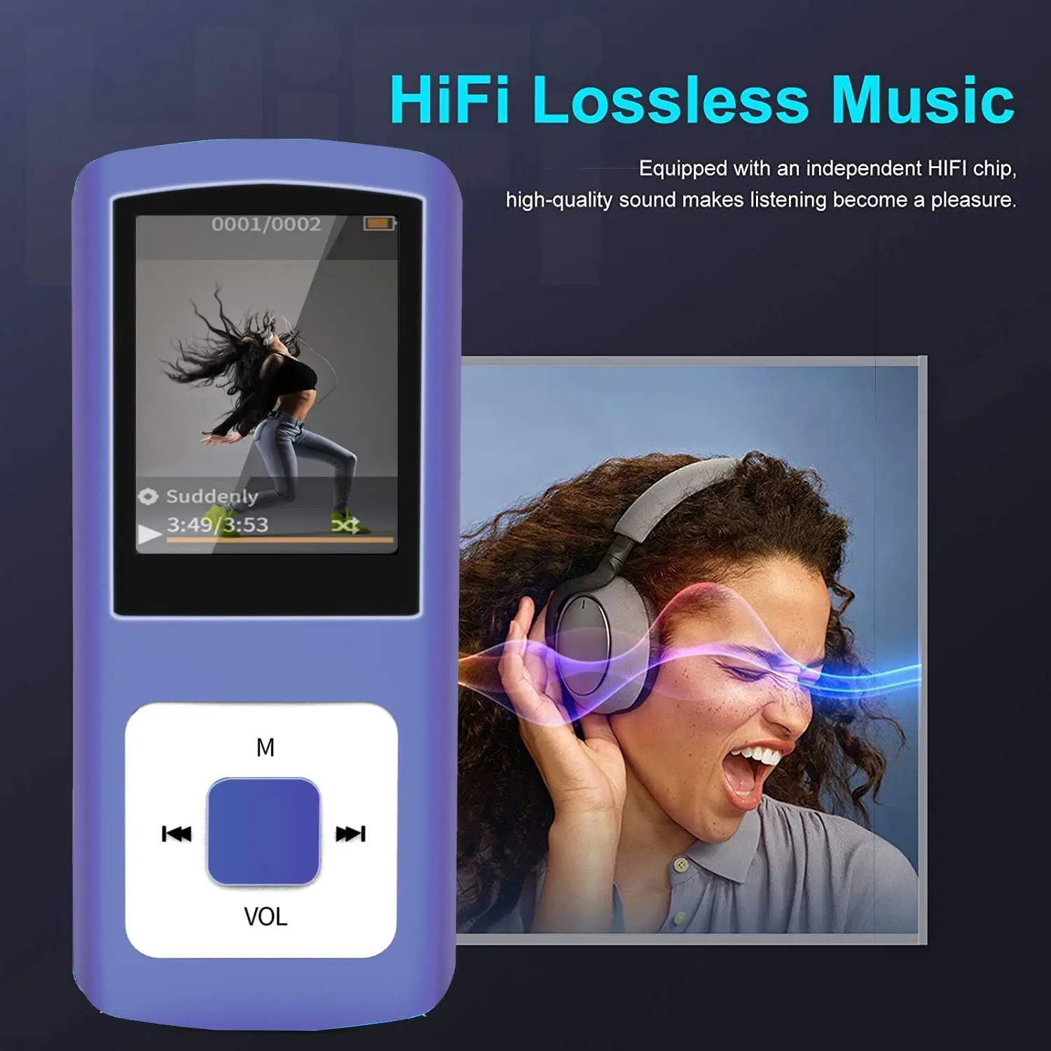 High-quality MP3 MP4 music Player 1.8-inch LCD monitor Walkman with BlueTooth wireless connection