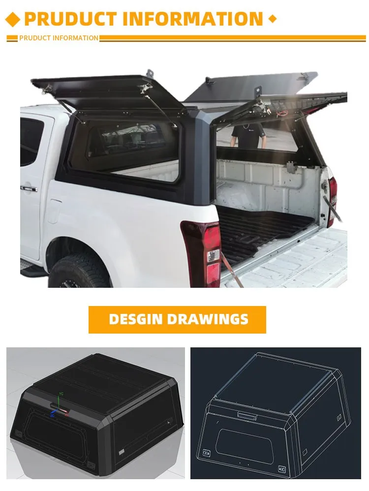 Rugged 4X4 Offroad Accessories  Hardtop Topper Canopy Pickup Back Cover  for Nissan Navarre