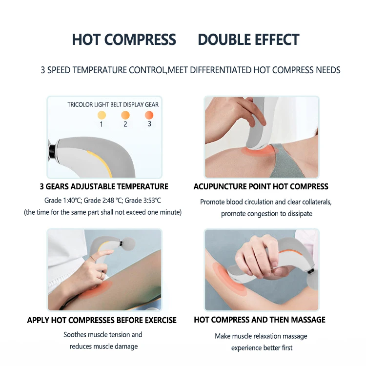 Good Looking Dolphin Shape White Powerful Usb Charge Deep Fascial Vibration Relax Muscle Massage Gun for Women