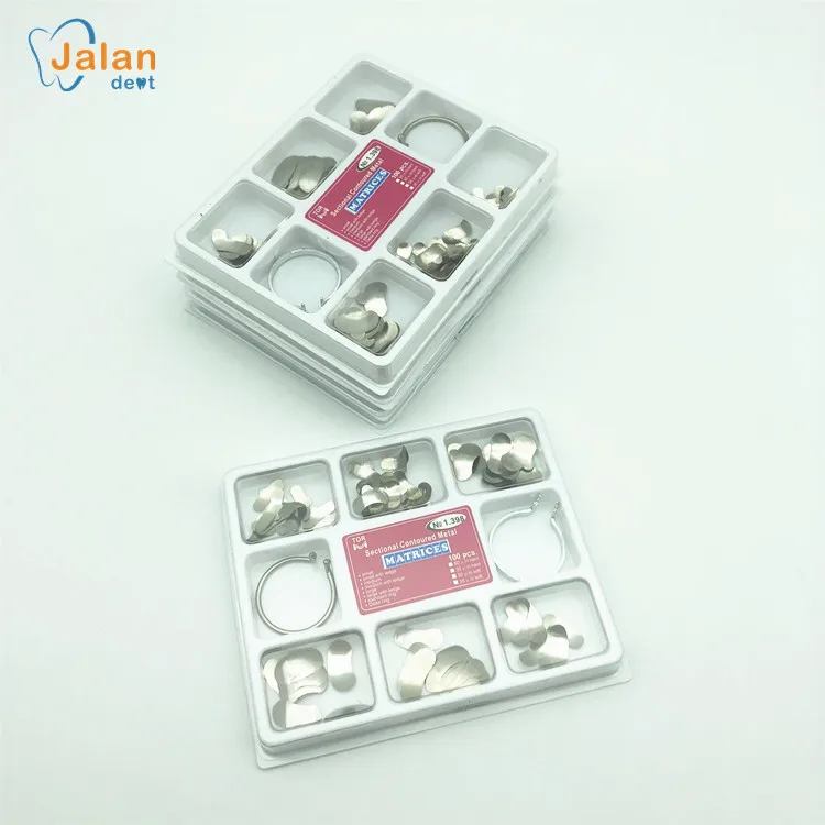 New Arrival Dental Matrix Bands Kit Dental Sectional Contoured Metal Matrices
