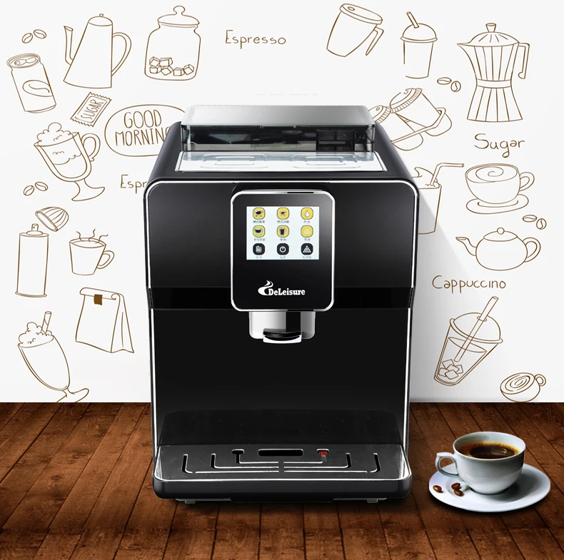 Электрическая кофеварка для эспрессо с кофемолкой автоматическая умная сенсорным ЖК-экраном 3 5 дюйма