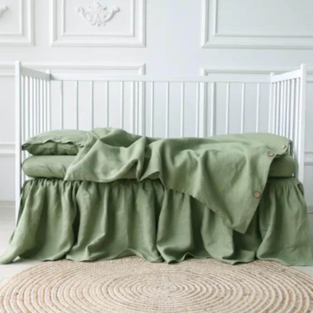 Baby Crib Sheet Cot Linen Bedding Set  Pillowcase Cover Duvet Cover Quality Woven 60 Western Printed Sustainable For New Born