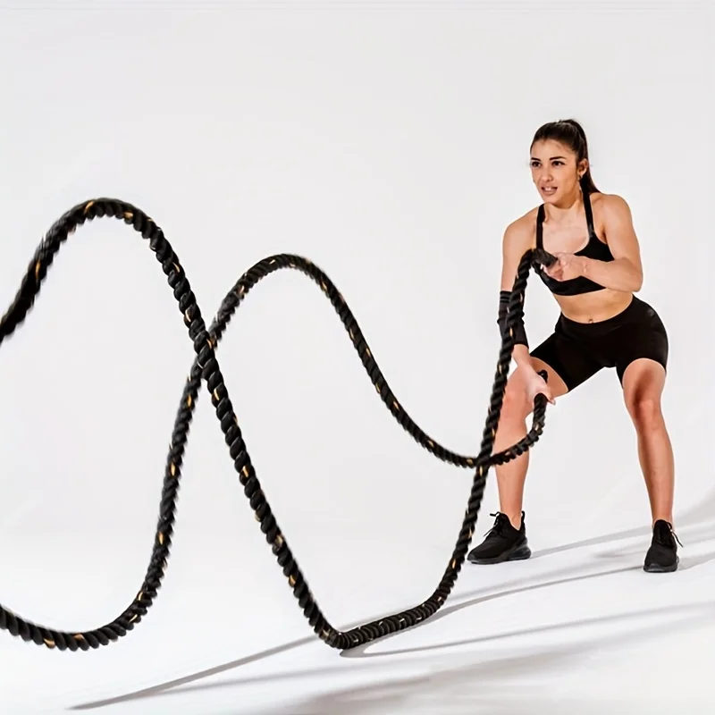 Factory Professional Exercise Fitness Customized Wholesale Polyester Fiber Material Customizable Size Color Logo Battle Ropes