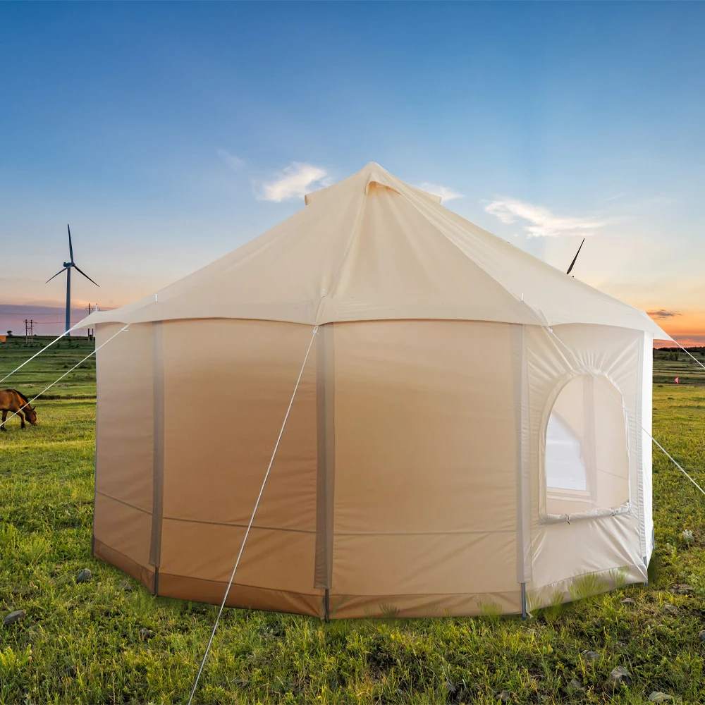 Canvas material natural folding house style tent kazakhs uk tenda yurt