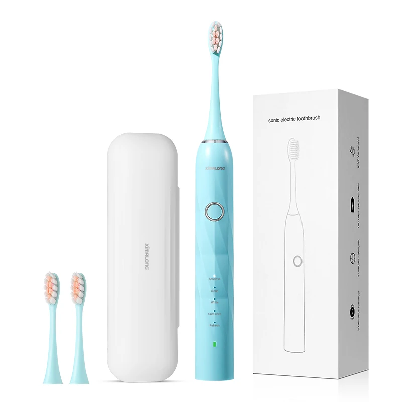 Китайская зубная щетка на заказ экологически чистая перезаряжаемая звуковая все в одном тонкая мягкая X3 Ультразвуковая электрическая