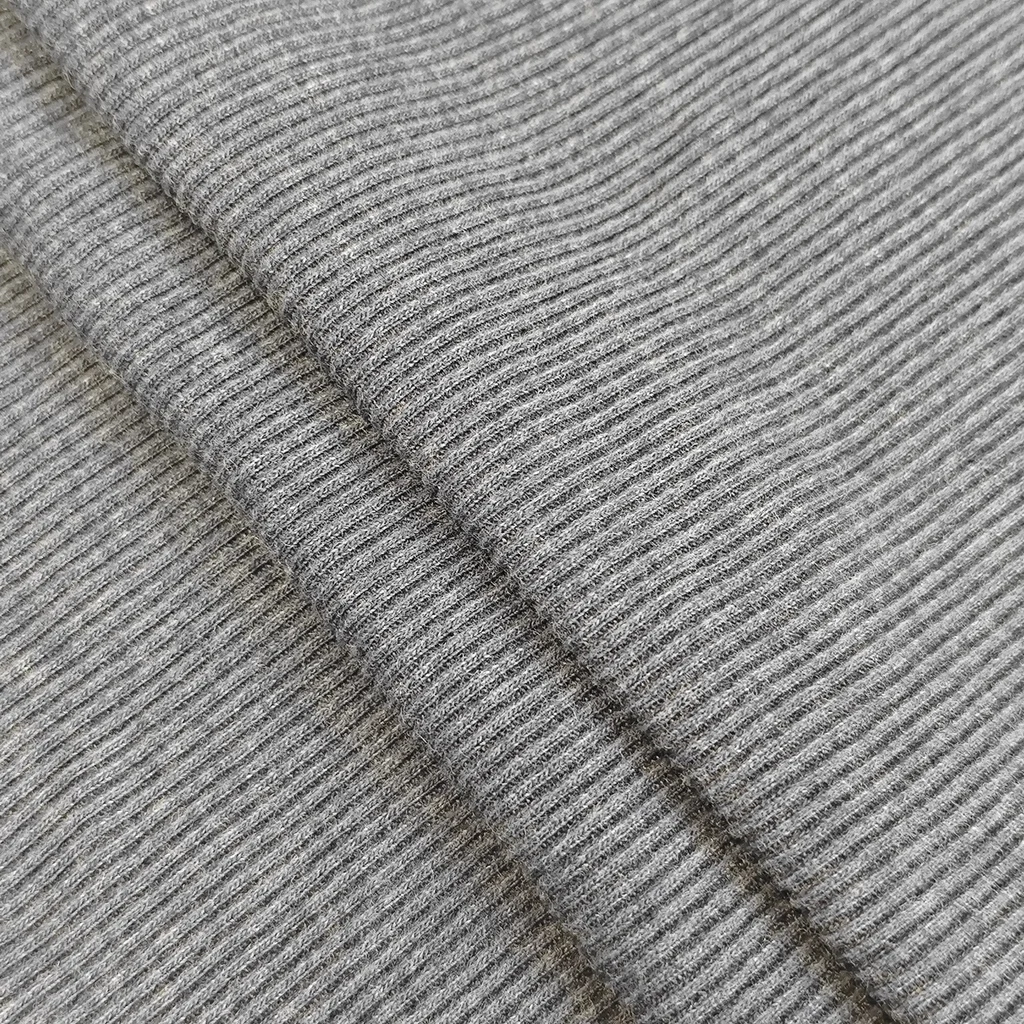 Factory Direct Sale 270Gsm  Cotton  Polyester  Double Rib CVC French Rib Brush  Fabric