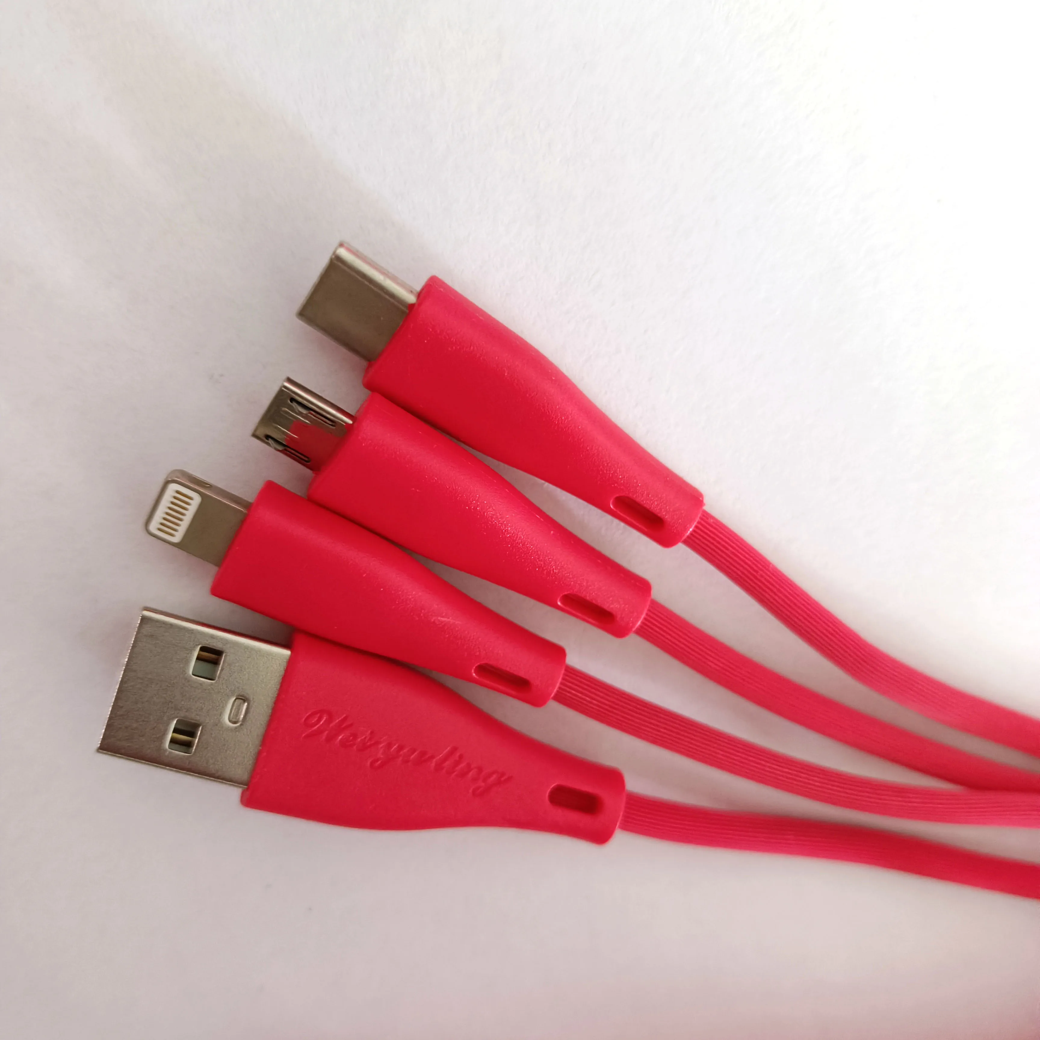 Заводская цена 3 в 1 USB-кабель для зарядки и передачи данных микро-USB Type-c зарядное устройство быстрой мобильных