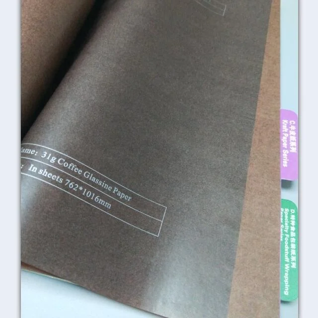 
24/31/38Gsm Brown/Coffee Glassine/Translucent Cake Paper in Sheets/Rolls Slip-easy for Muffin Cups 