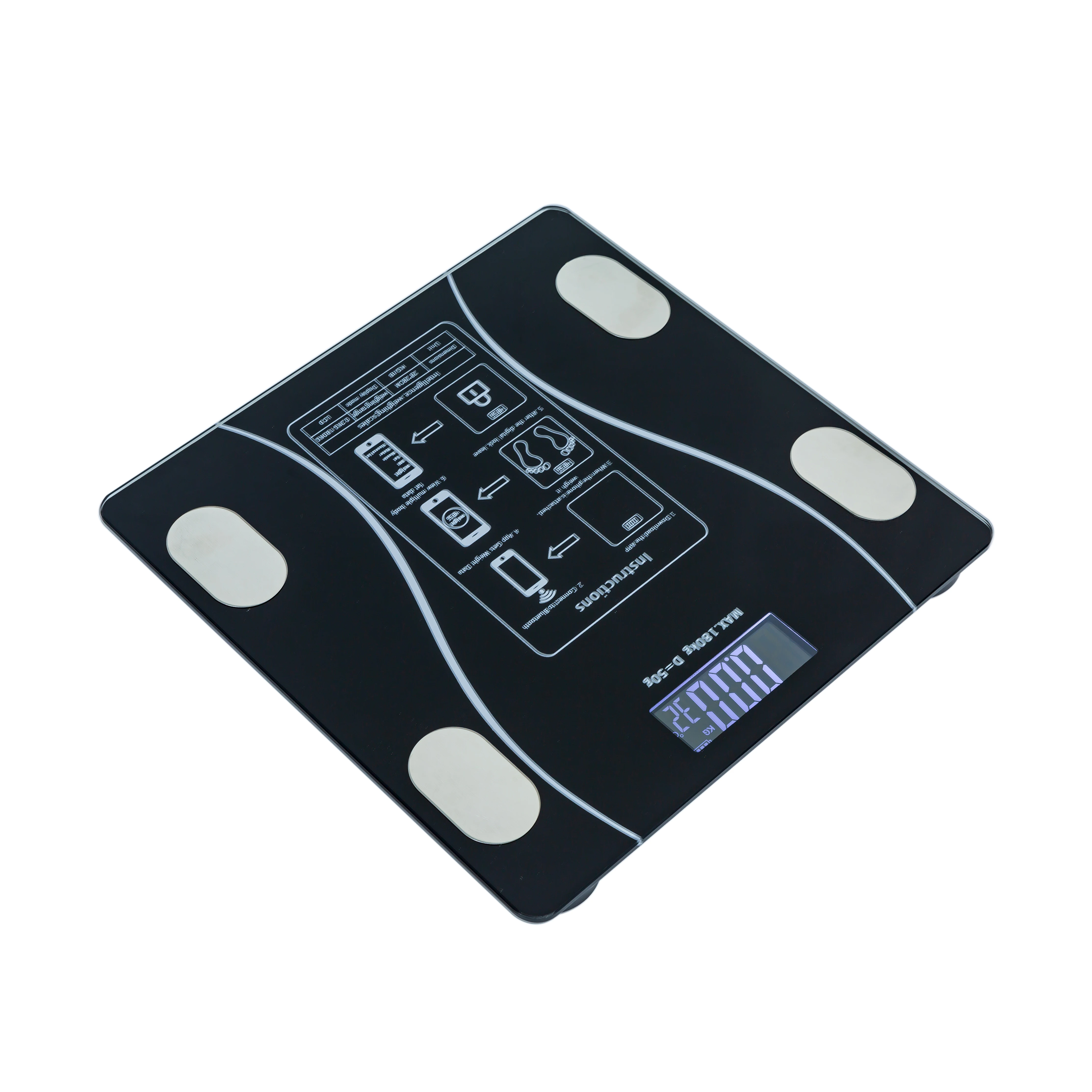 Bluetooth весы для ванной комнаты с iOS, приложение для Android, беспроводной анализатор состава тела для отслеживания здоровья