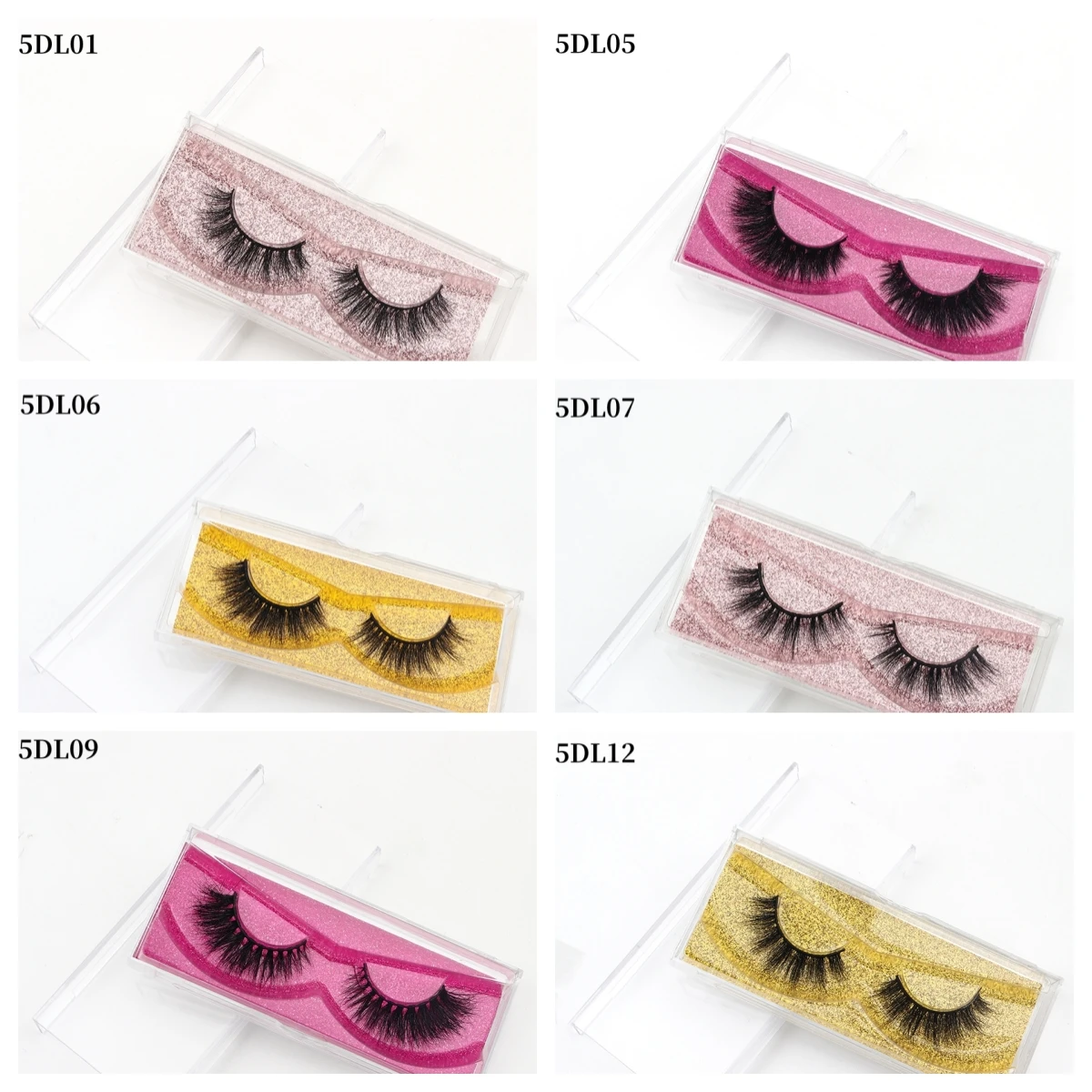 5D Stereo Effect Eyelash collection 1 Pair self-adhesive 100%Handmade Mink Natural Thick Fake Eyelashes Full strip eyelashes