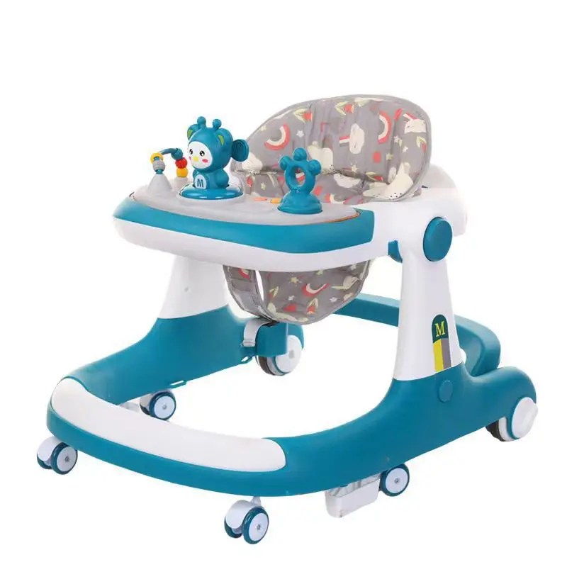 Folding Baby Walker Sit-To-Stand Learning Walker Kids Multifunctional Baby Push Walker 3 in 1