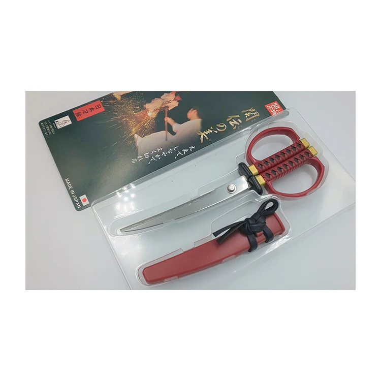 Samurai sword shape ausrichtung case scissor shear made in Japan