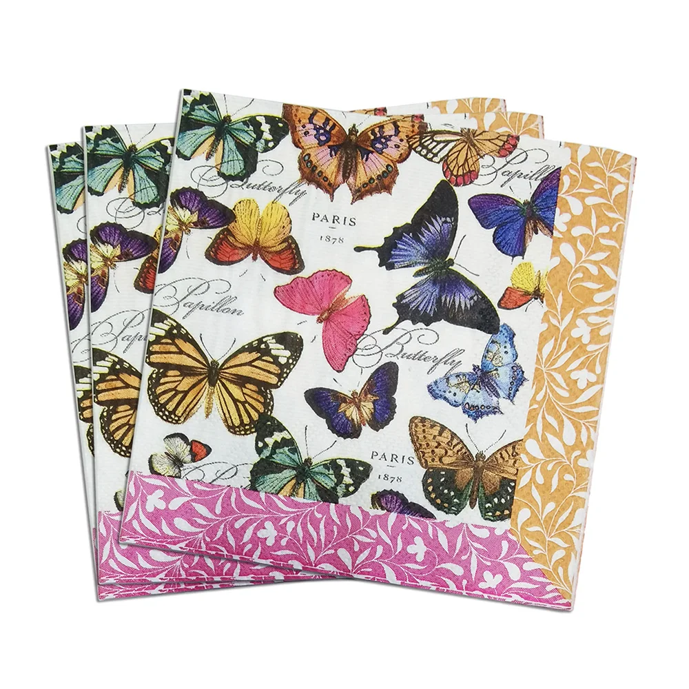 Печать декупажных бумажных салфеток Derviettes с логотипом клиента