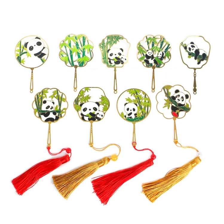 Bookmark Packaging Metal Cutout Cute Soft Enamel Custom Stainless Steel Logo Metal Gold Brass Bookmark Custom Book Mark