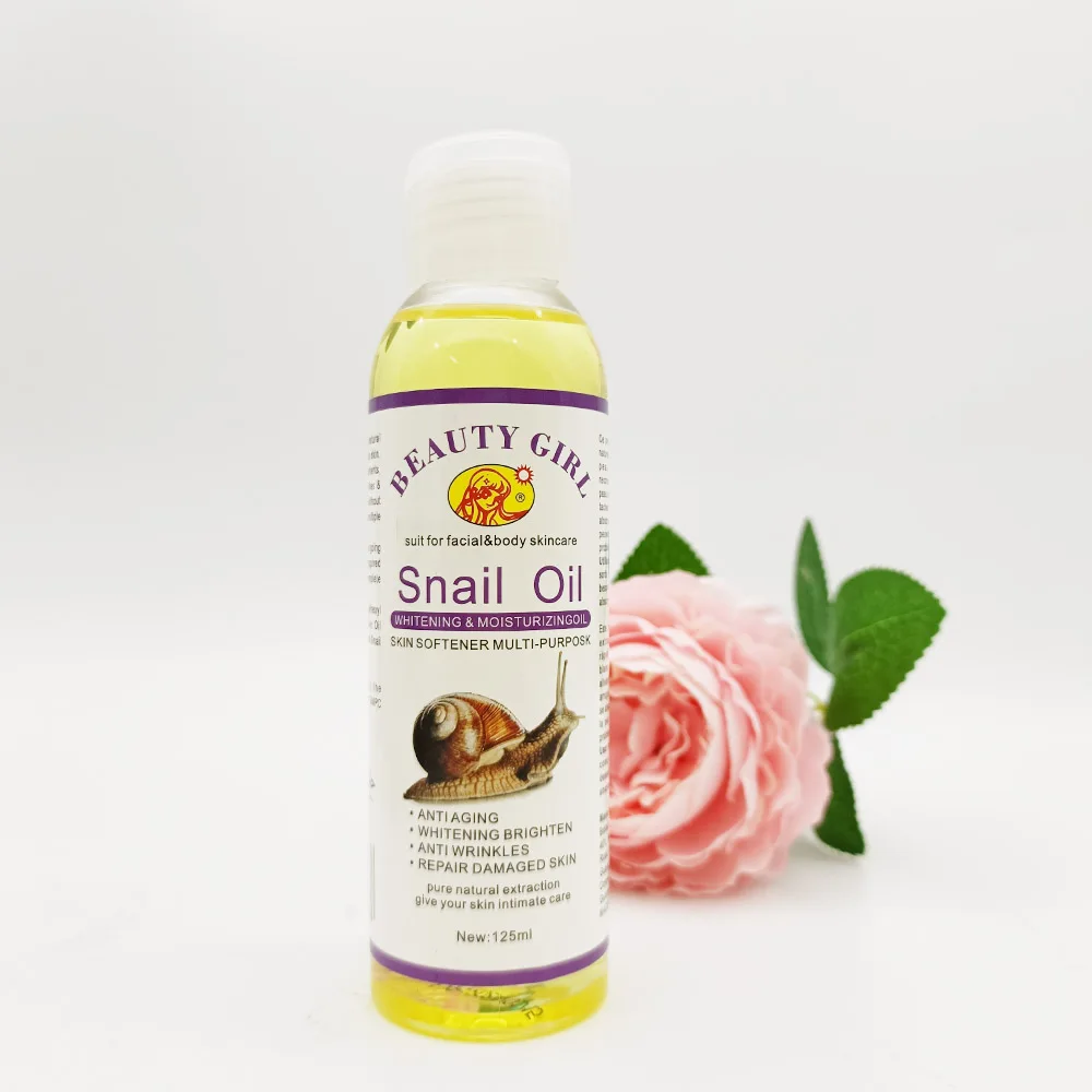 Whitening Brightening And Repairing Skin Snail Oil Serum Skin Care Product With Mineral Oil 125ML For Black Skin