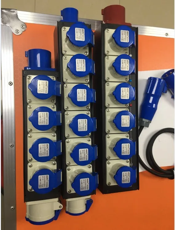 110V 220V 32A 16A Portable Power Split Socket Extension Panel