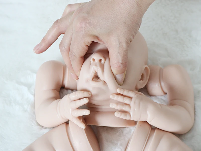 New ODM 2030g 18 inch Silicone Reborn Baby Doll  Lifelike Newborn Baby Unpainted Unfinished Soft Dolls DIY Blank Toys Kit