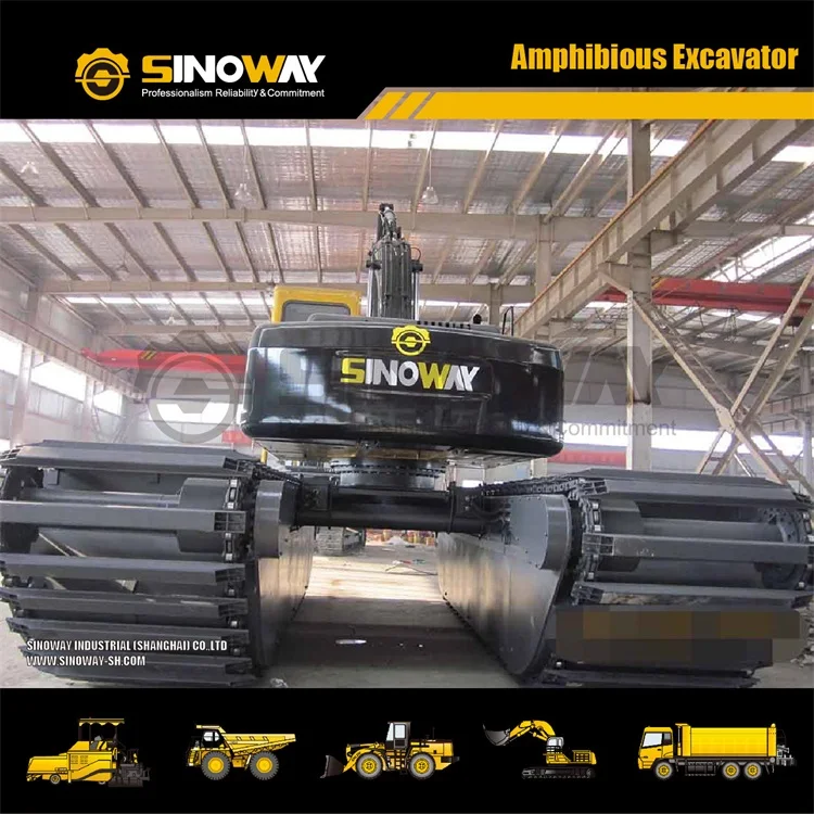 Professional factory new swamp buggy amphibious excavator with big float operating weight 30000kg bucket capacity 1 cbm