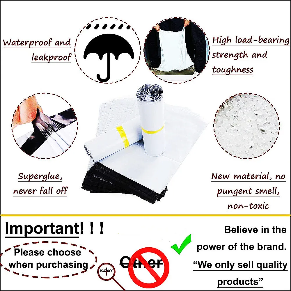 Plastic  Shipping Bags White Self-adhesive Bulk Roll Package Mailing Pouch Parcel for Packaging Vinted Shipping Bags Miler