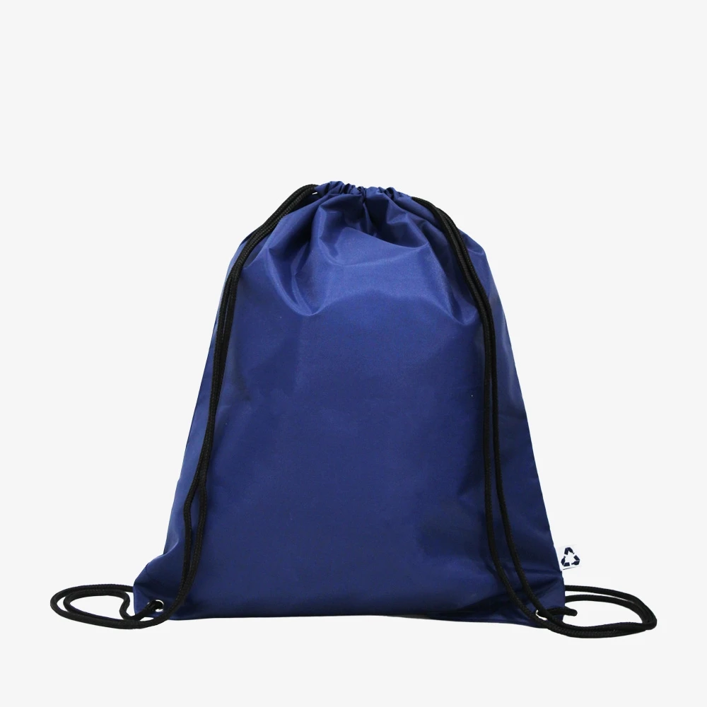 Custom Gift Bag 210 D Recycled Polyester rPET Drawstring Bag backpack with logo