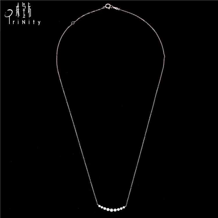 Good Selling Simple Design Necklace 18K Gold Diamond Delicate Necklace For Women