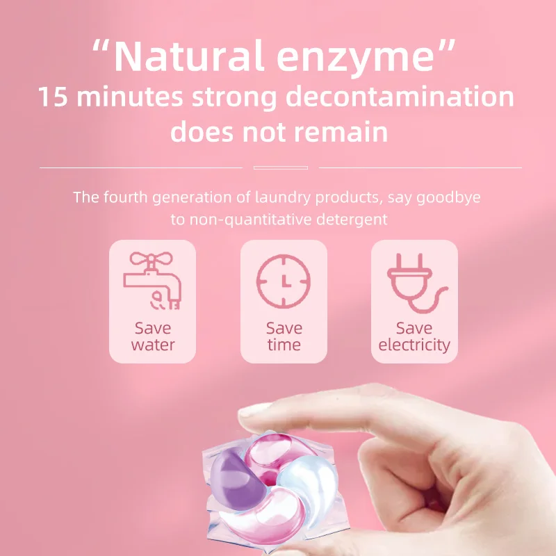 Eco Friendly Liquid  4 in 1 Washing Capsules Factory Price Super Concentrated Laundry Pod Cleaner Laundry Room Gel