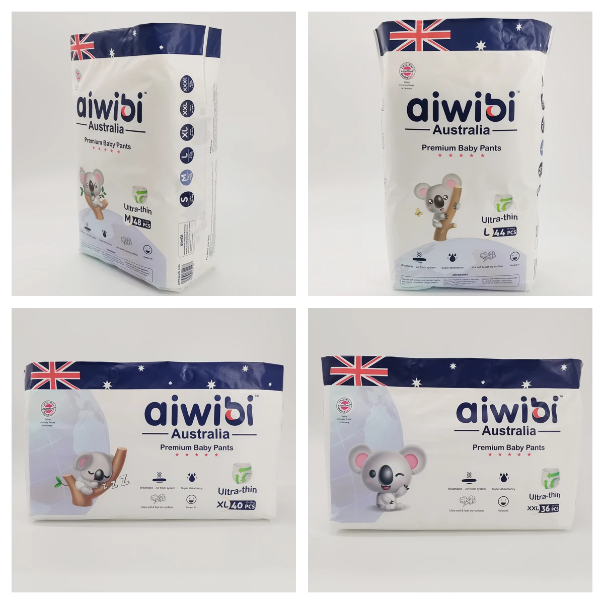 aiwibi super brand pull up ultra thin baby pant diapers super absorption top quality hot sell Q shape super breathable with ADL