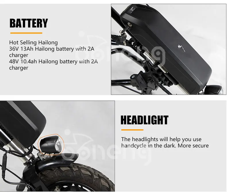 Rehabilitation+therapy+supplies 36v Wheelchair 250w Electric Handcycle 12inch Electric Wheelchair Kit