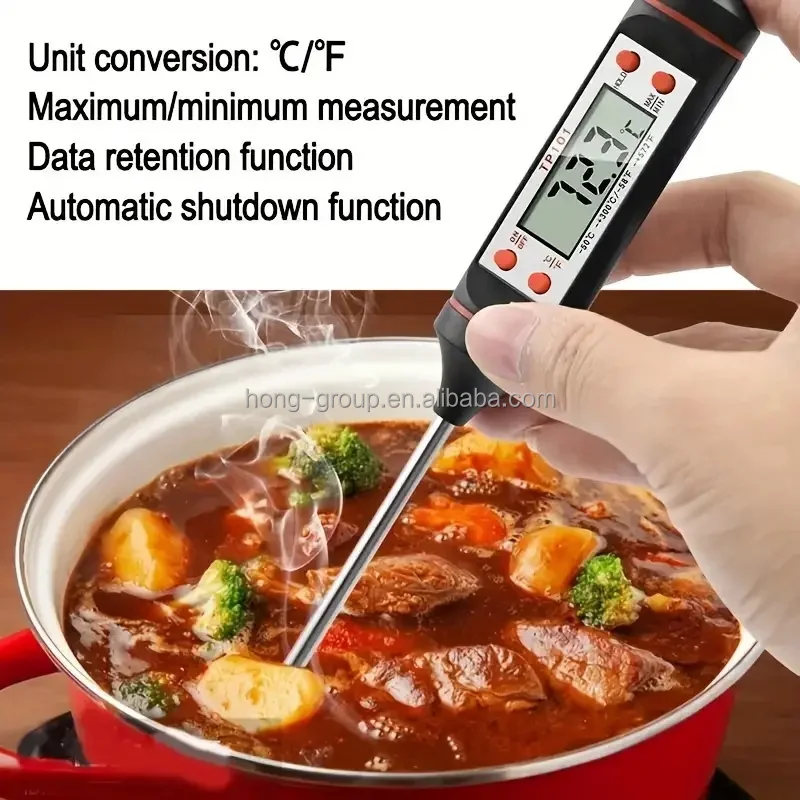 Portable Cooking BBQ Steak Meat Thermometer,Digital Food Materials Thermometer Probe Home Kitchen Food