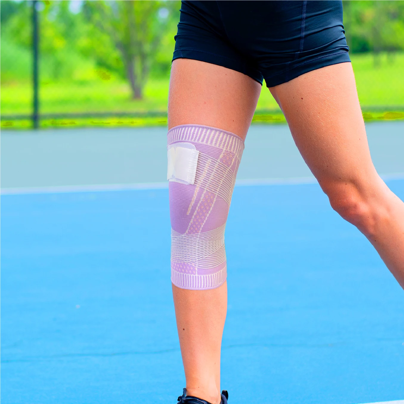Wholesale Amazon hot-sale elastic compression knitting volleyball knee pads support sleeve knee brace