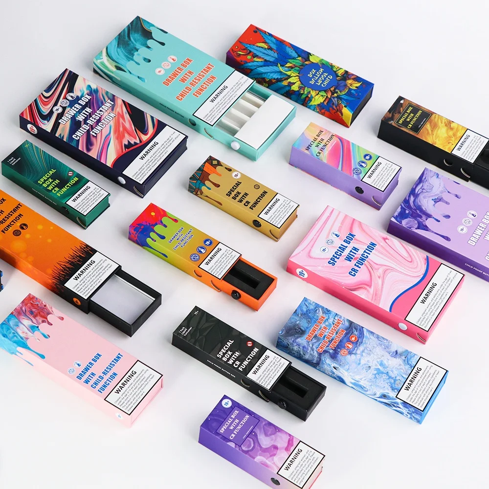 Custom Printing Paper Cigar Box Packaging Blank White Cigarette Packs Empty Cardboard Cigarette Boxes