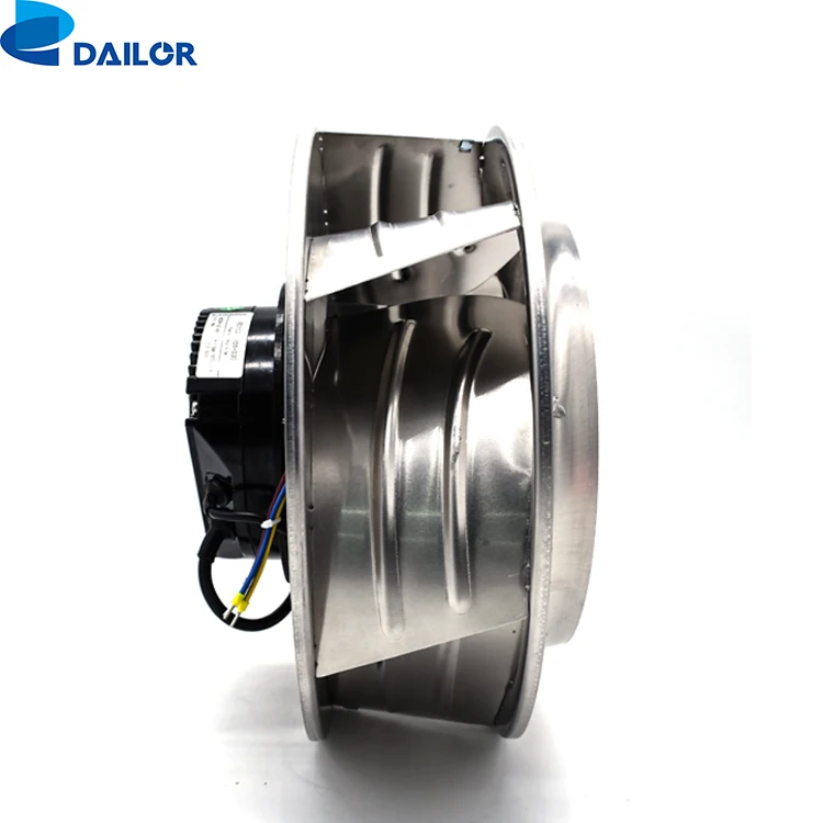 AC EC High Air Volume Backward Inline Air Purifier radial fan motor Centrifugal Fans with metal guide ring for HVAC Ventilation