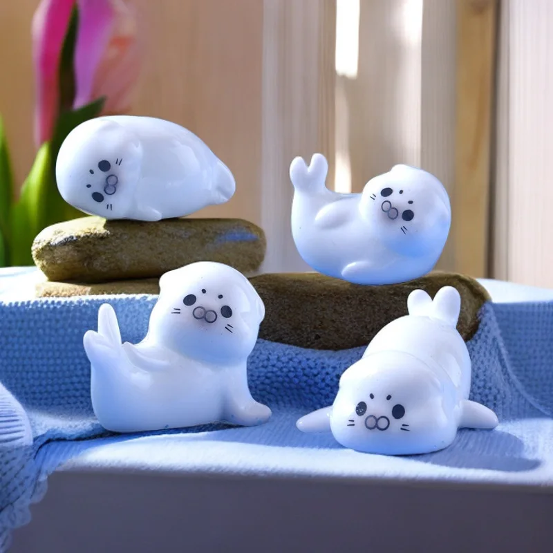 New cute little sea lion micro landscape fish tank decoration aquarium seal DIY decorative accessories toys blind bags