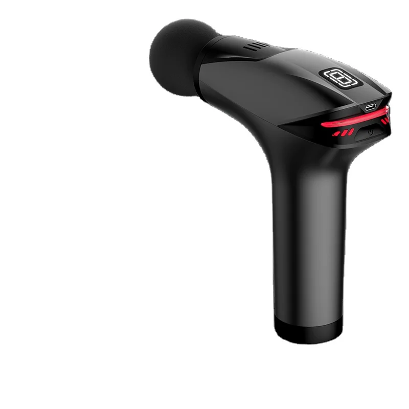 Вибрационный беспроводной мини-пистолет для массажа в тренажерном зале пистолет лица Прямая поставка с ЖК-экраном