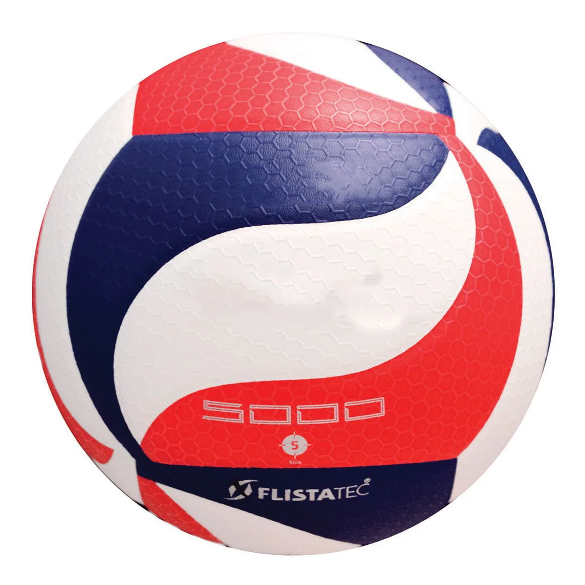 White blue and red leather volleyball official size 5 and weight indoor soft PU laminated volley for indoor competition