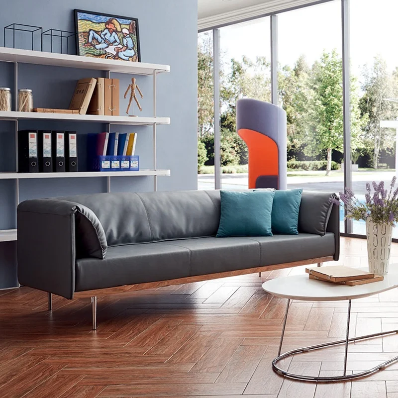 Секционный кожаный диван для отдыха Loveseat складной подлокотник современный офисный набор офисной мебели модульная мебель из синтетической кожи