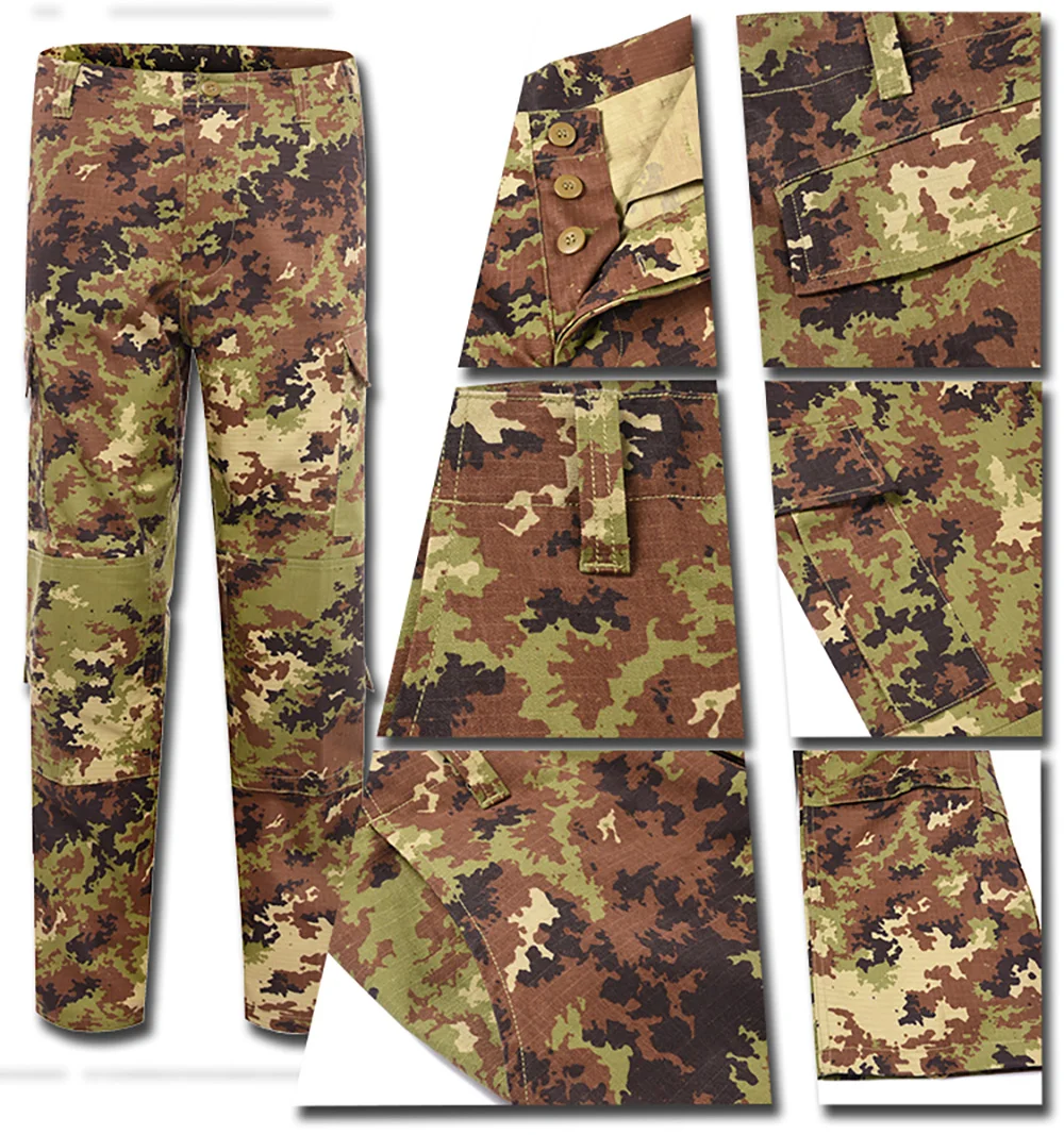 XINXING Custom Rip-stop Tactical Uniform Jungle Camo ACU Tactical Clothes Multiple Terrains Italy ACU Camouflage Uniform