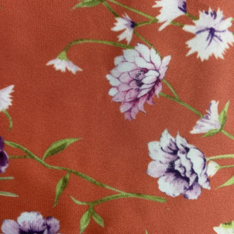 
50D silky touch fabric 100% polyester fabric printed with fashion floral pattern dress material for women 