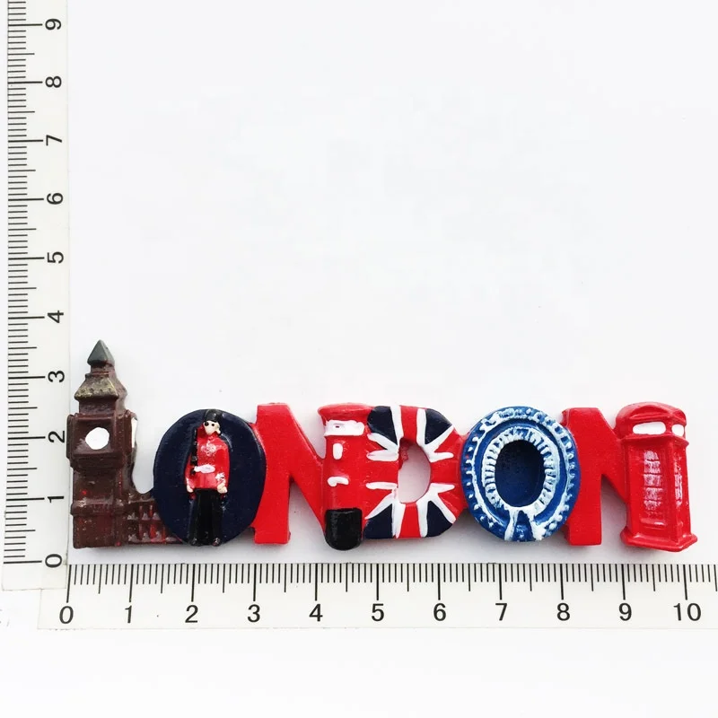 Custom made worldwide tourist gift UK London souvenir resin refrigerator magnets Custom 3D tourism souvenir fridge magnet