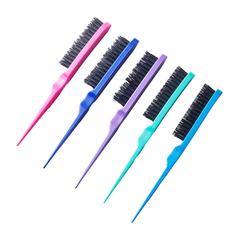 Wholesale Custom color Hair Brushes Comb Slim Line Styling Tools Teasing Back Combing Hair Brush Hair Dyed Brush