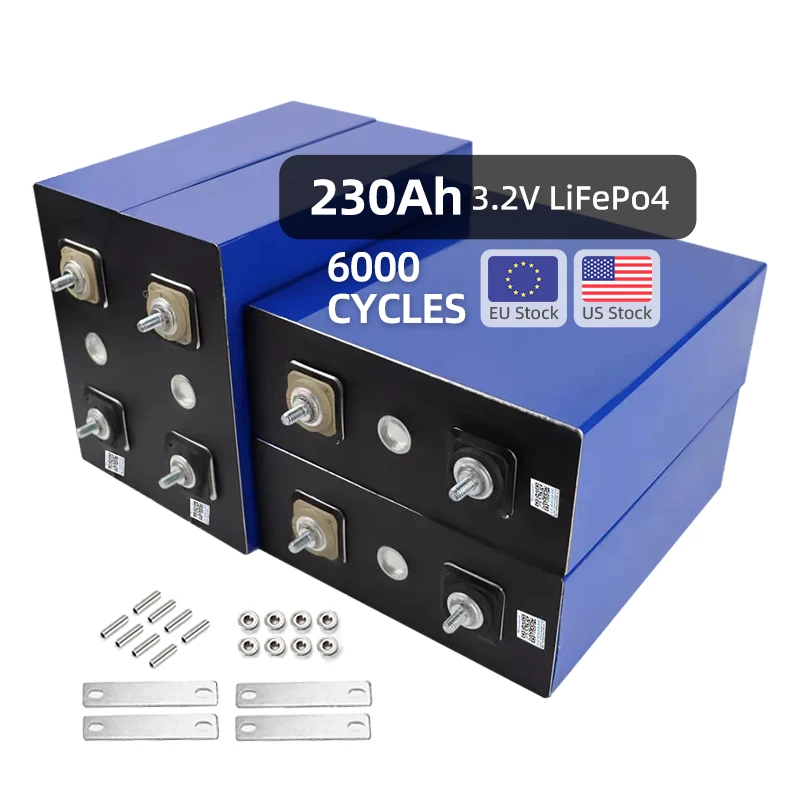 Cycle Lifepo4 Battery Cells 202Ah 230Ah 280Ah 300Ah 3.2V Rechargeable Battery For High Power Application Boat Golf Cart Ev Boat