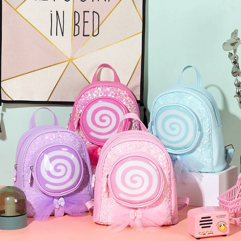 Cute Cartoon Kids Backpack Baby Toy School bag Student Kindergarten Lollipop Backpacks For Girls