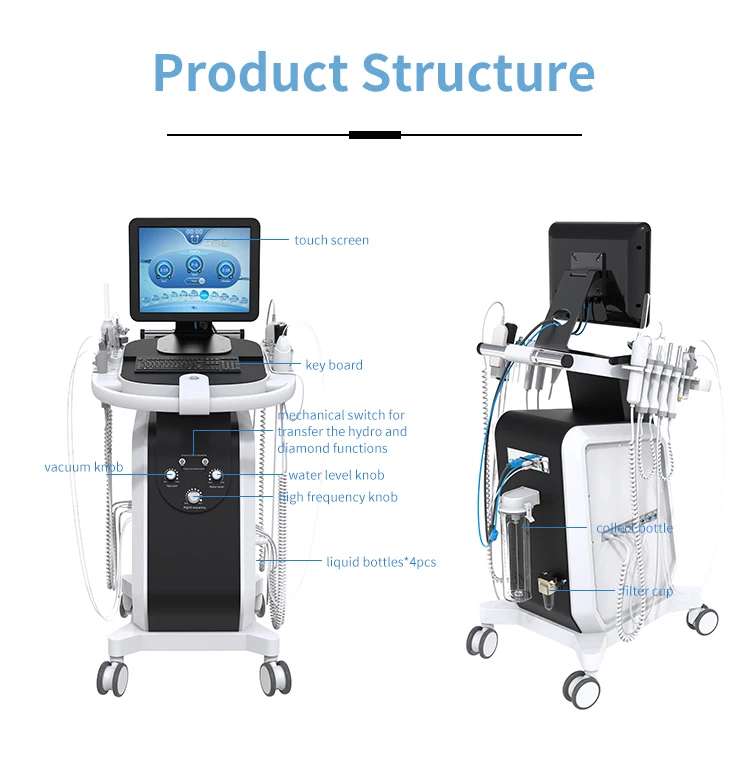 SPA machine New Arrival 15 in 1 / 14 in 1  facial hydra peeling/skin deep clean  Hydra Dermabrasion Machine