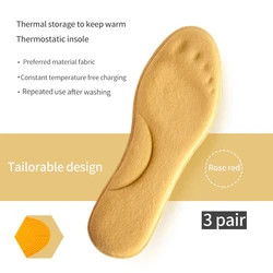 Soft Winter Sport Shoe Pad Constant Temperature Heating Warm Memory Foam Arch Support Insoles Self Heated Thermal Insoles