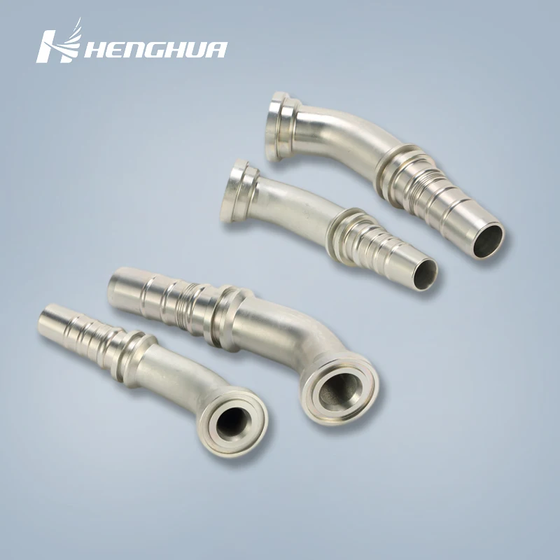 87343 3000 PSI flange hose fittings 45 degree fitting for 6 wire spiral hose hydraulic interlock flange fittings