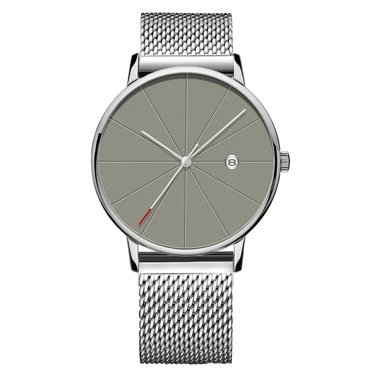 Новые поступления, ультратонкие роскошные мужские модные повседневные мужские часы на заказ, наручные часы из сплава, минималистичные часы с ремешком