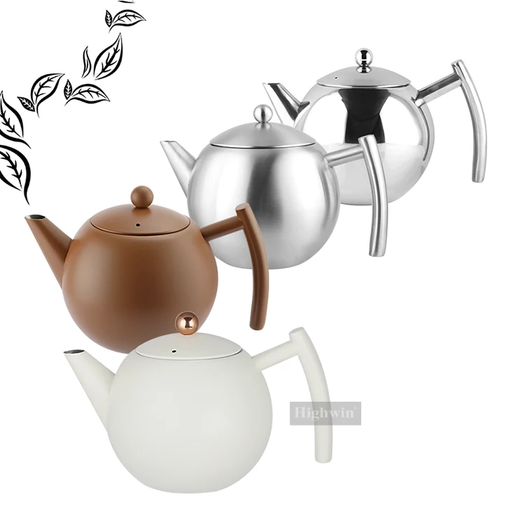 Highwin Factory  1000ml Stainless Steel  Teapot Polished With Strainer