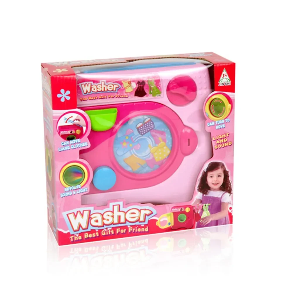 DF 2023 Electric Appliance Toy Set Mini Washing Machine Washer Toys With Sound pretend play toys for kids